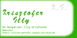 krisztofer illy business card